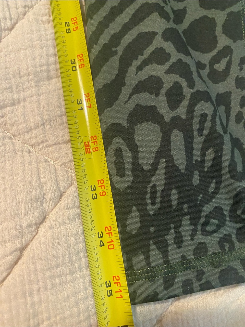 Olive Green Animal-Print High-Waist Active Leggings - Picture 9 of 12
